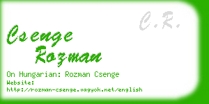 csenge rozman business card